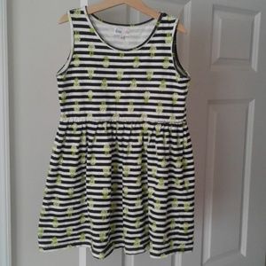 FreeStyle Black/White stripe pineapple dress